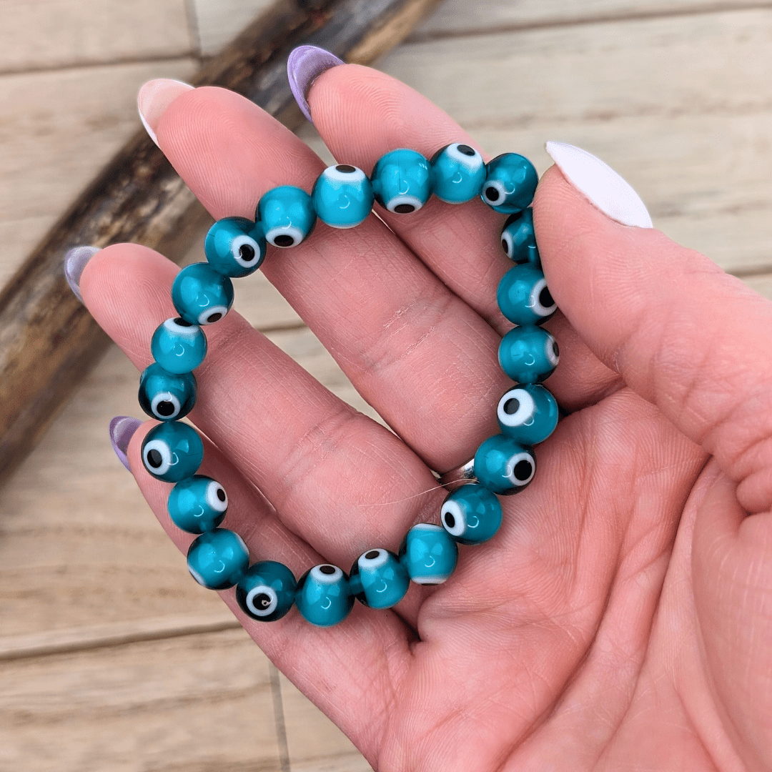 Turquoise Evil Eye Bracelet image 3 wholesale product photo by Akasha Wholesale