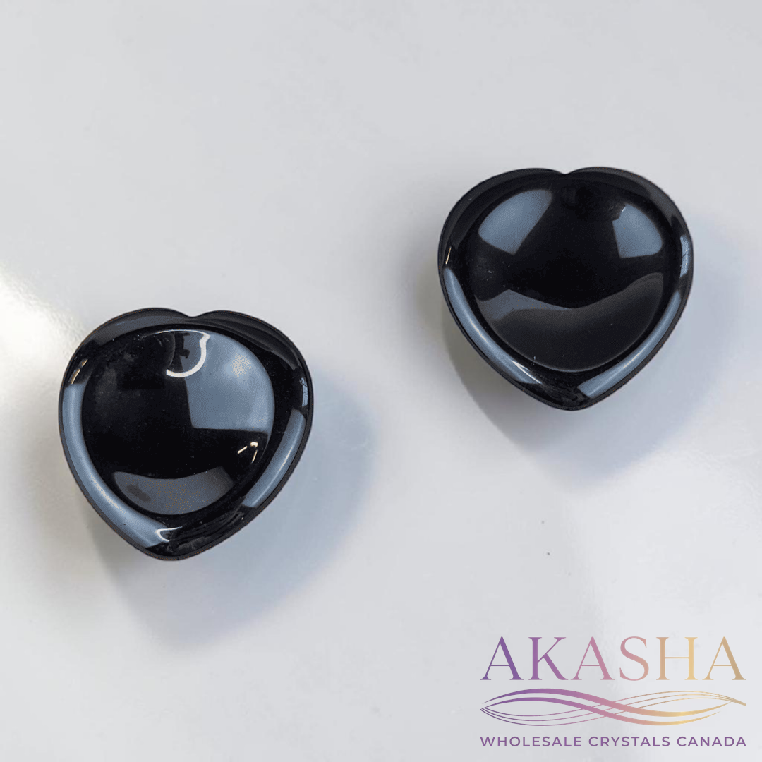 Black Obsidian Heart Worry Stone product image