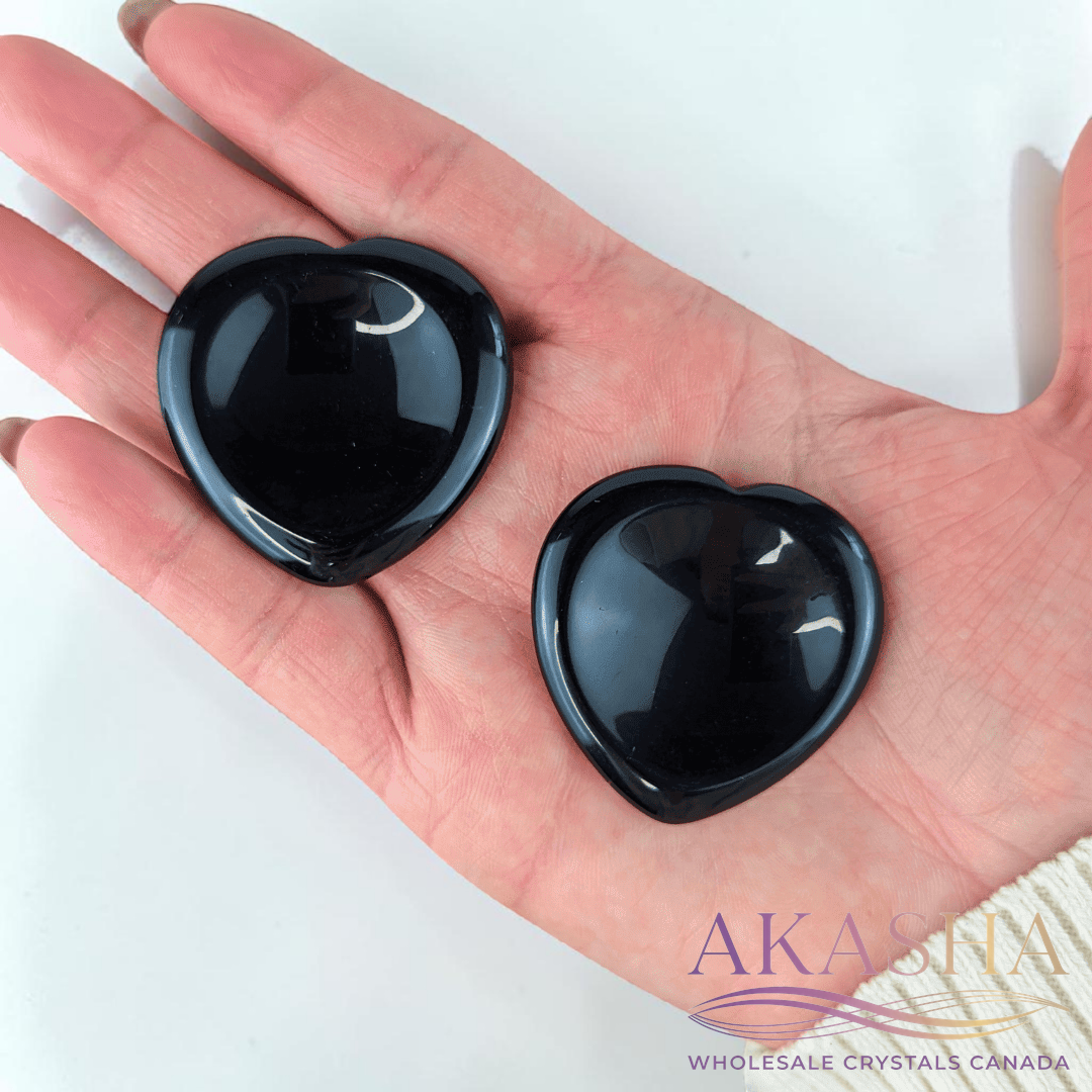 Black Obsidian Heart Worry Stone - Zen Collection