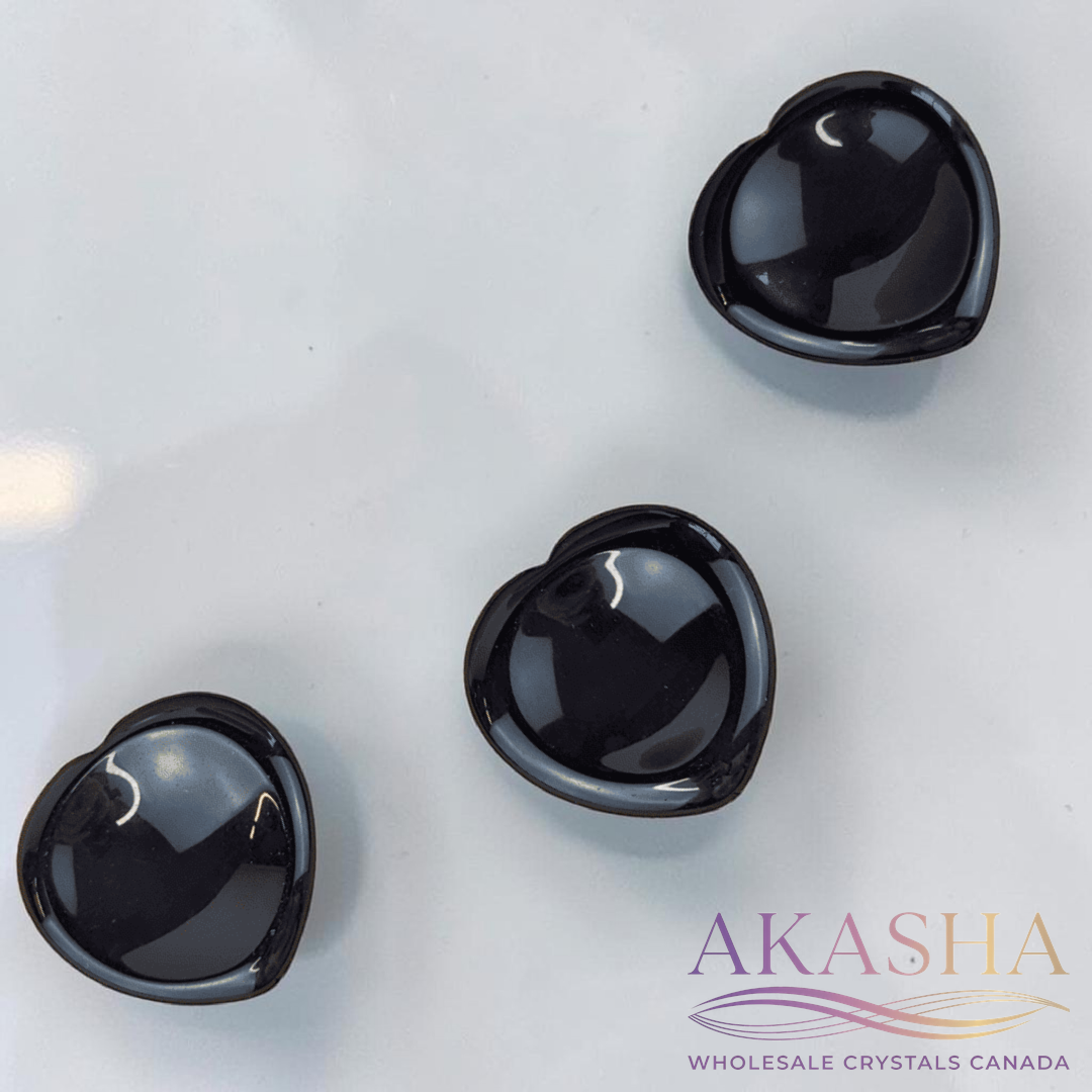 Black Obsidian Heart Worry Stone - Zen Collection