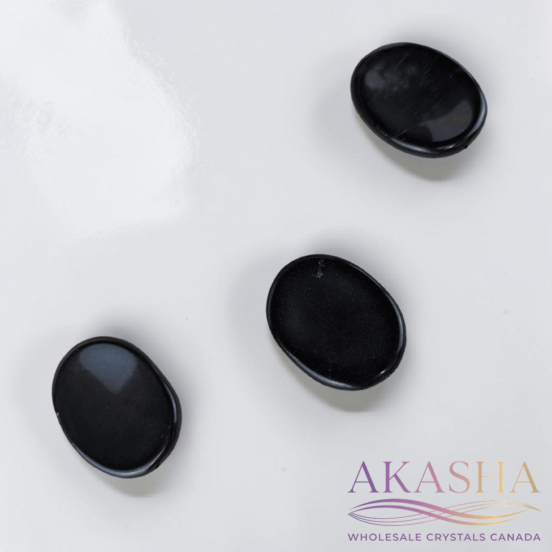 Black Obsidian Worry Stones perfect root chakra crystals