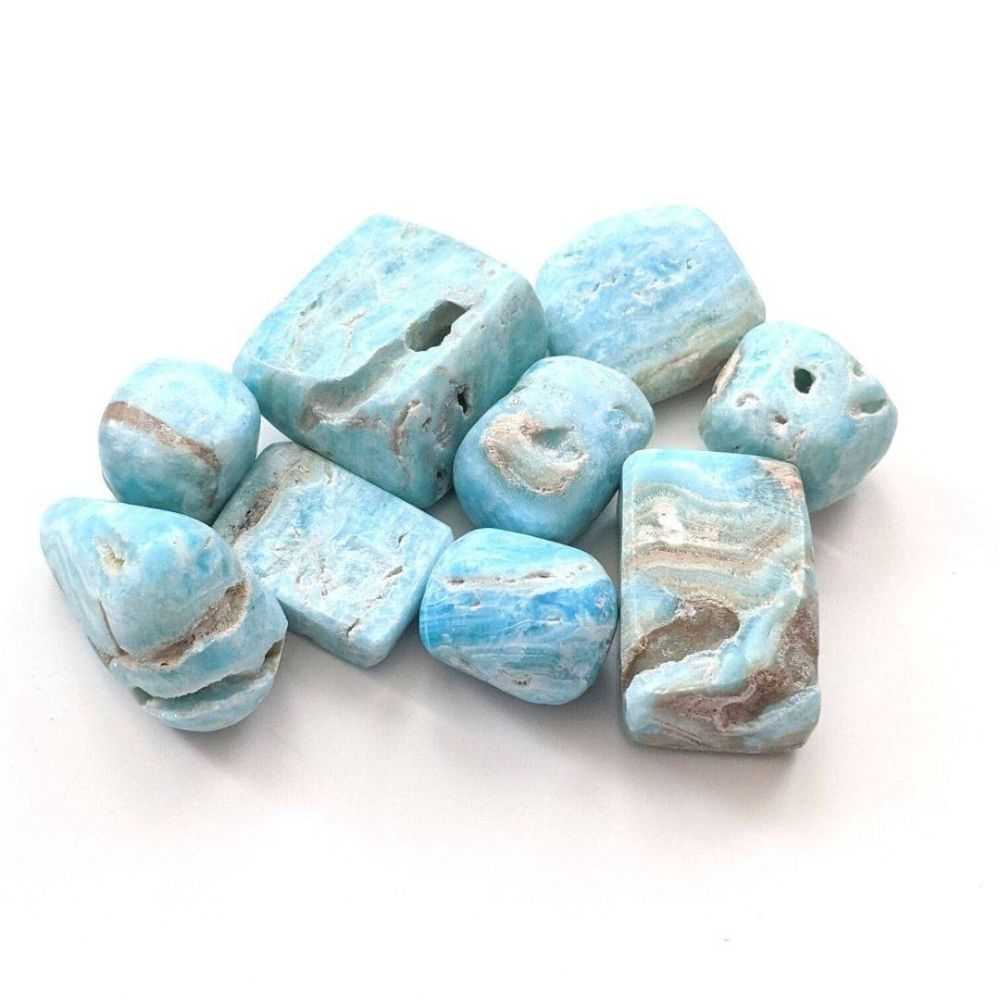Blue Aragonite Tumbles - Zen Collection