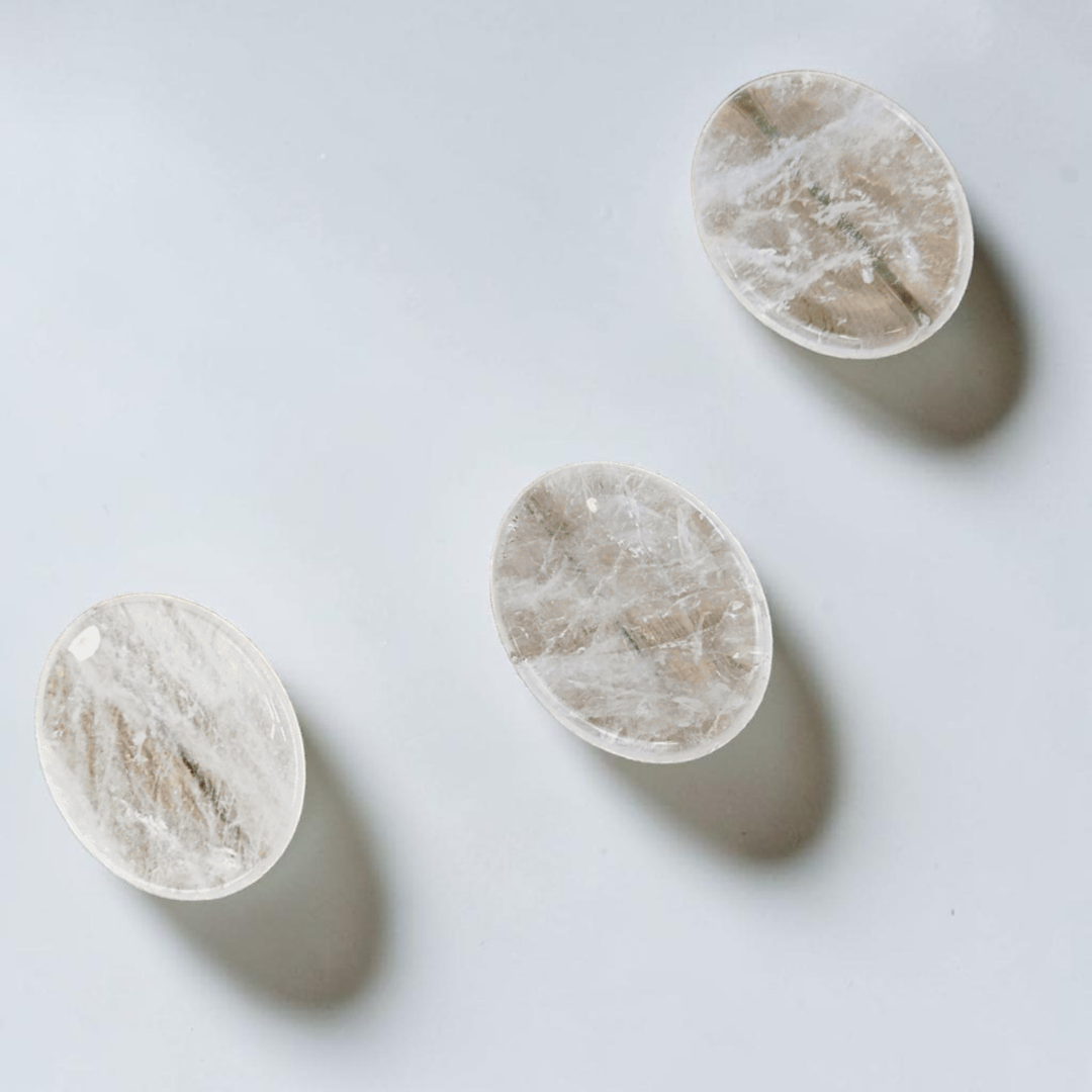 Clear Quartz Worry Stones product image