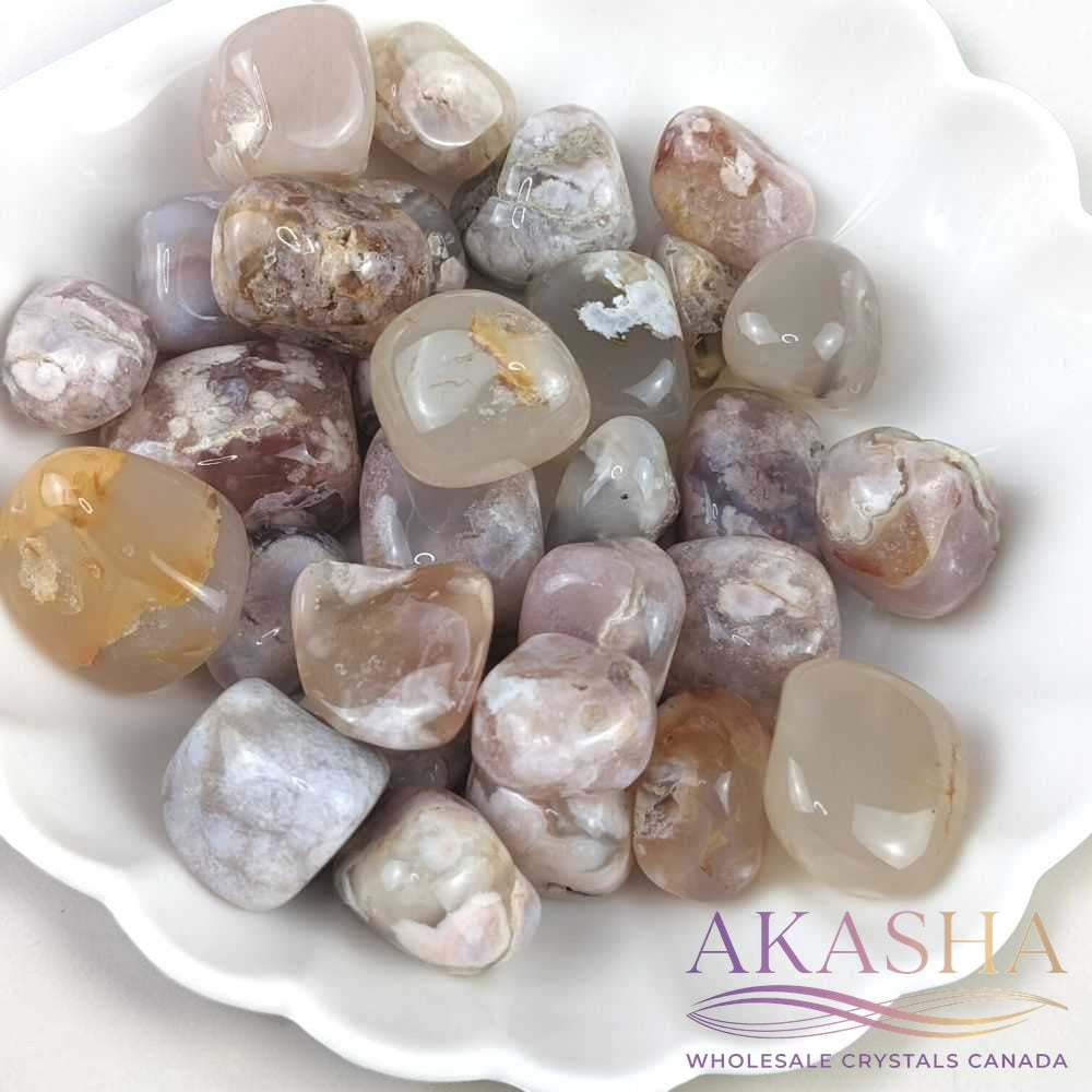 Flower Agate Tumbles - Zen Collection