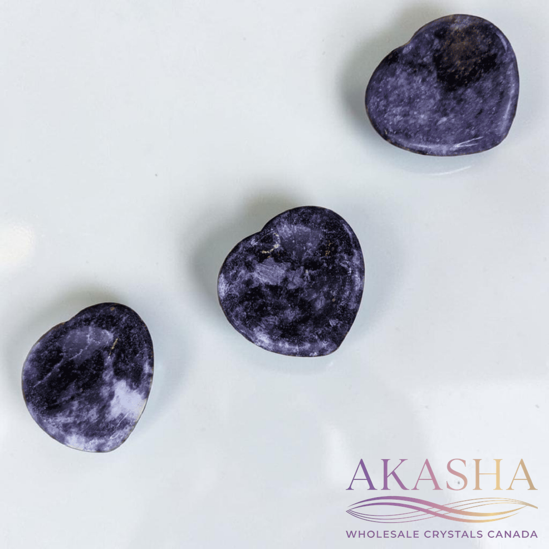 Lepidolite Heart Worry Stones - Zen Collection