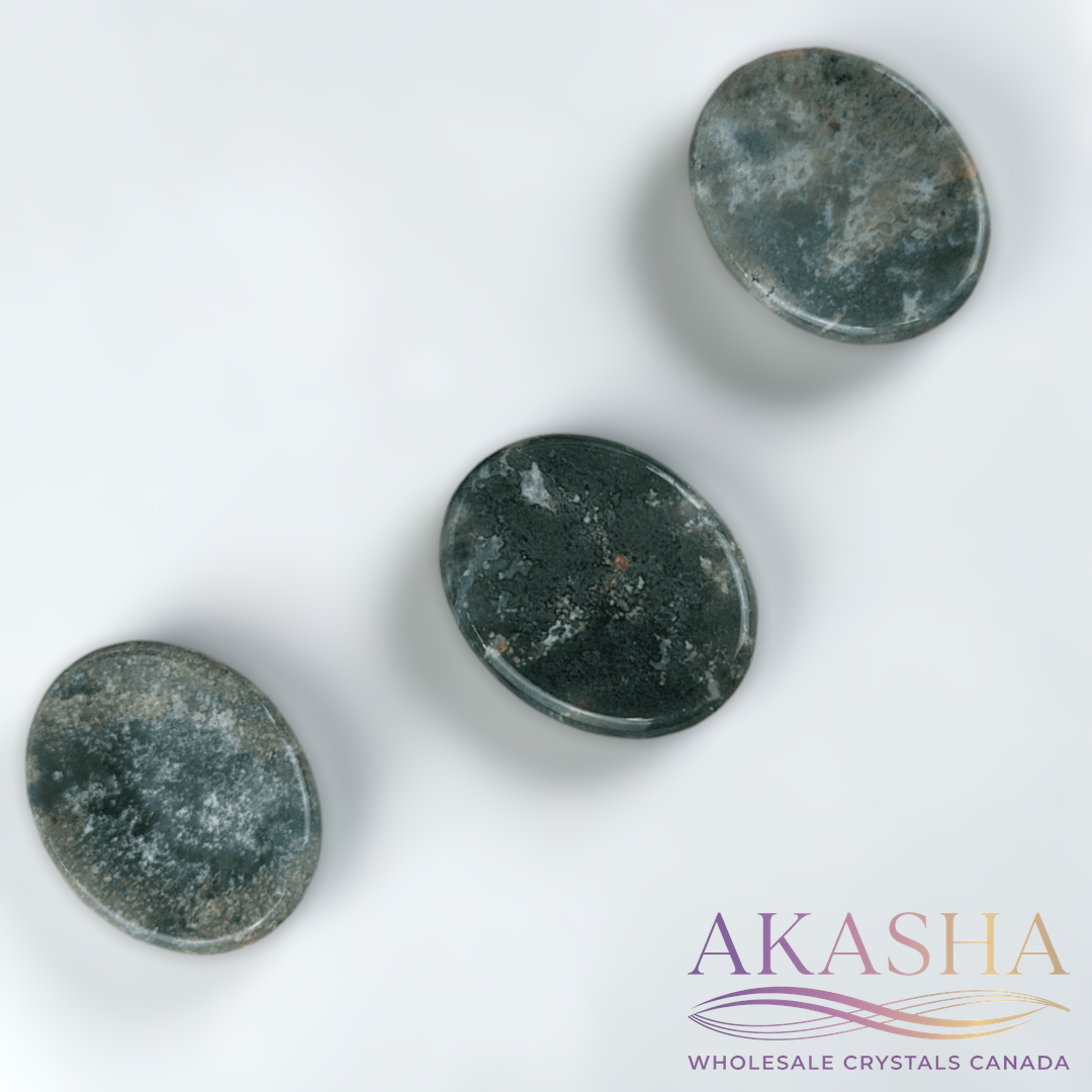 Moss Agate Worry Stones - Zen Collection