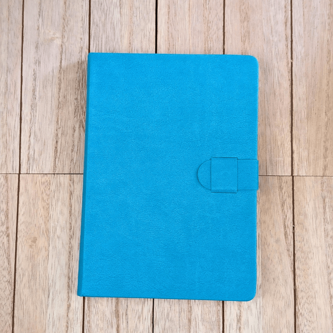 Teal Vegan Leather Journal guided journal