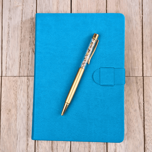 Teal Vegan Leather Journal guided journal