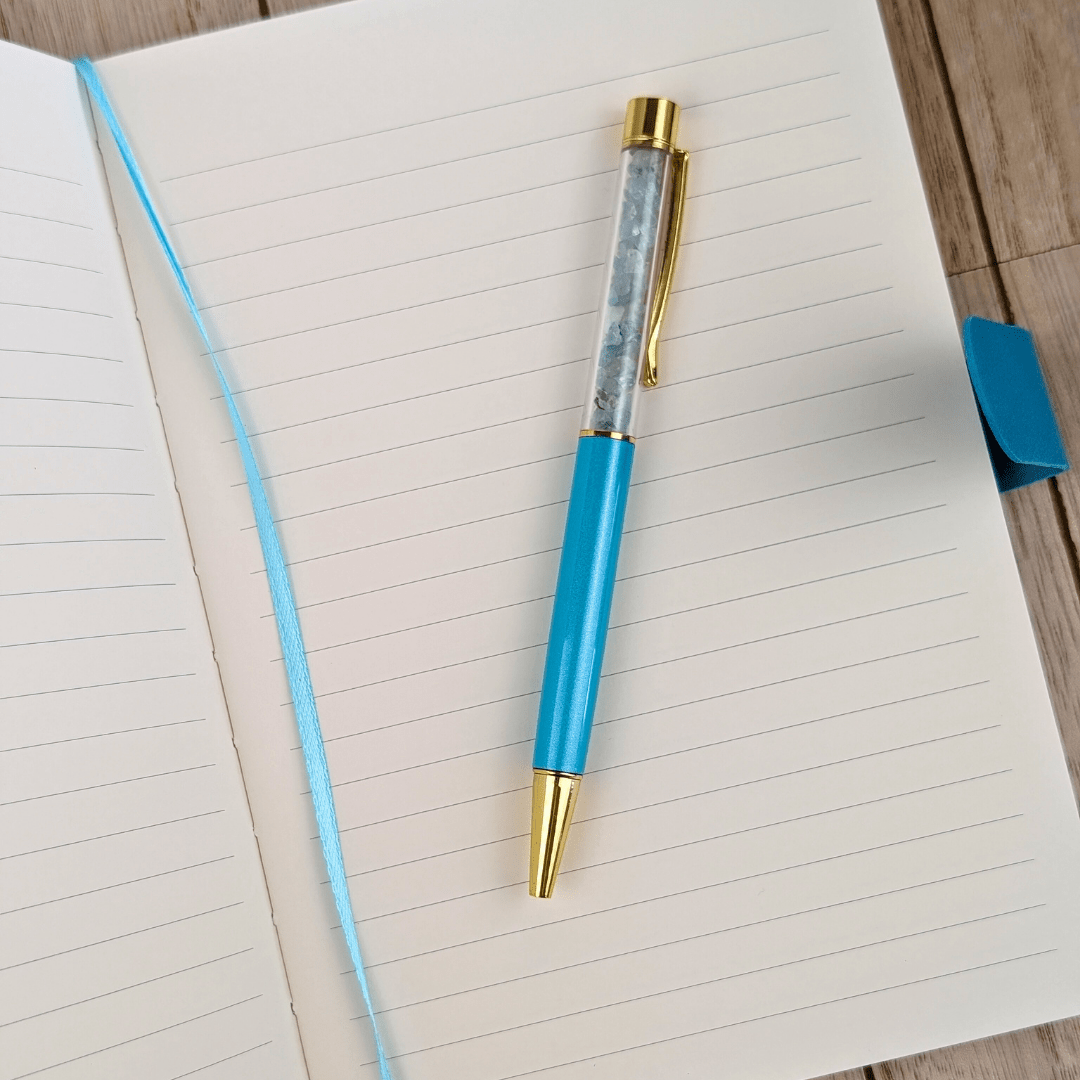 Teal Vegan Leather Journal guided journal
