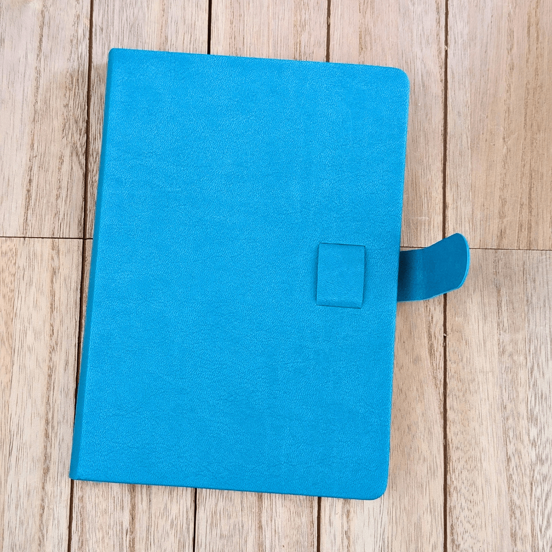 Teal Vegan Leather Journal guided journal