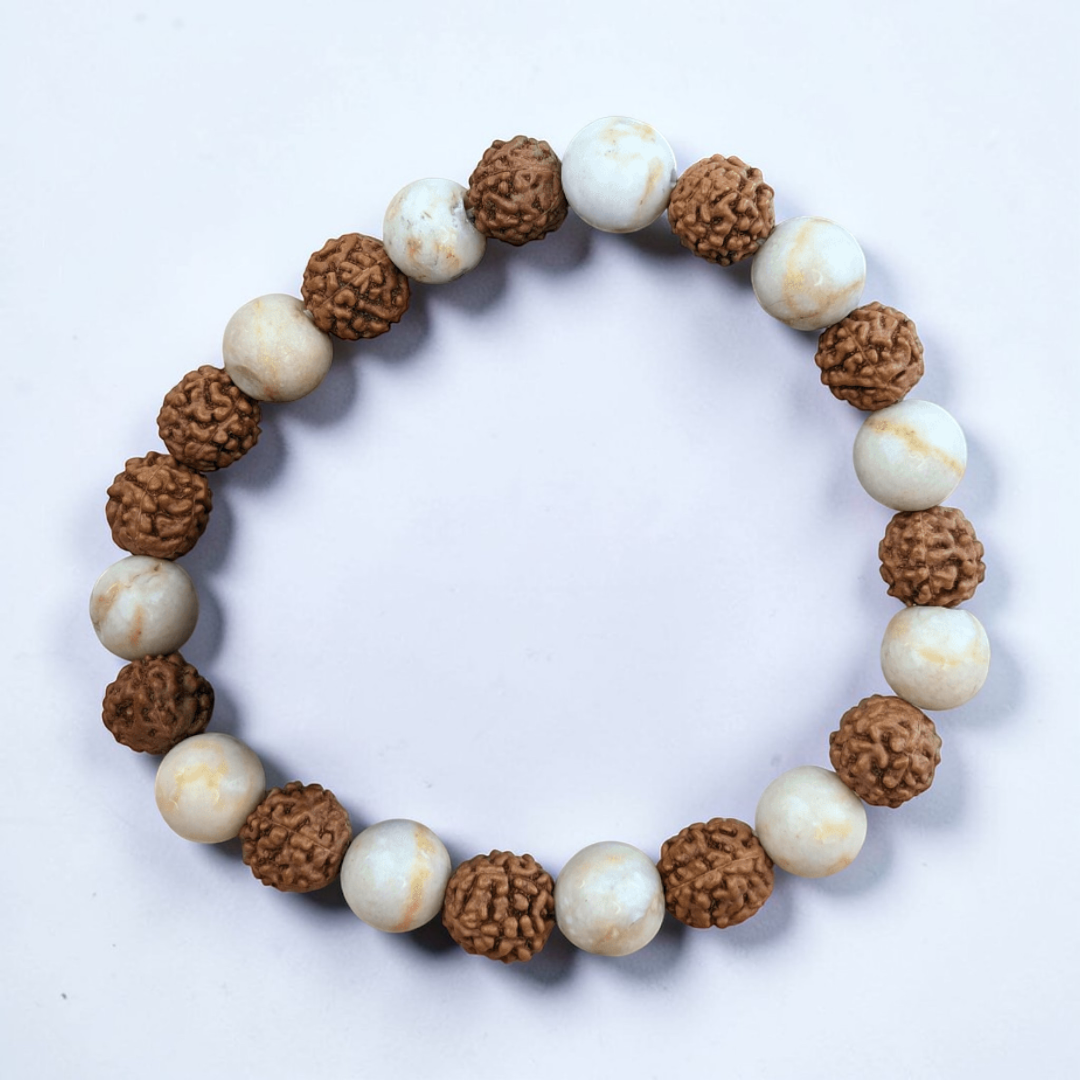 Rudraksha and Fossil Mala and Bracelet Set image 5 wholesale product photo by Akasha Wholesale