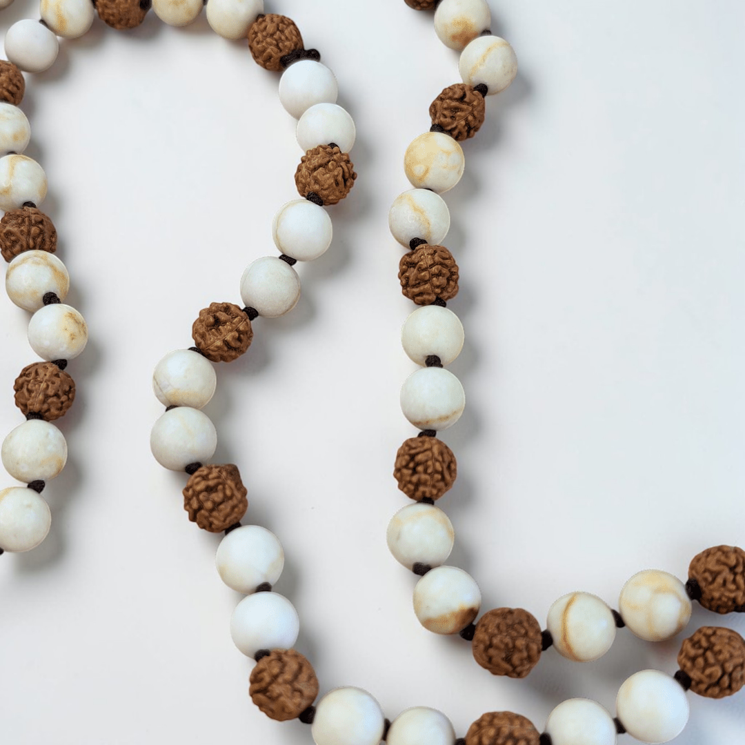 Rudraksha and Fossil Mala and Bracelet Set image 6 wholesale product photo by Akasha Wholesale
