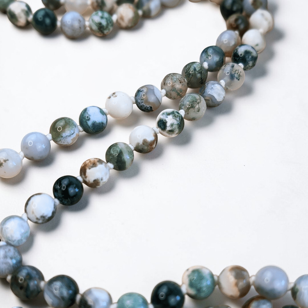 Tree Agate Mala and Bracelet Set image 2 wholesale product photo by Akasha Wholesale