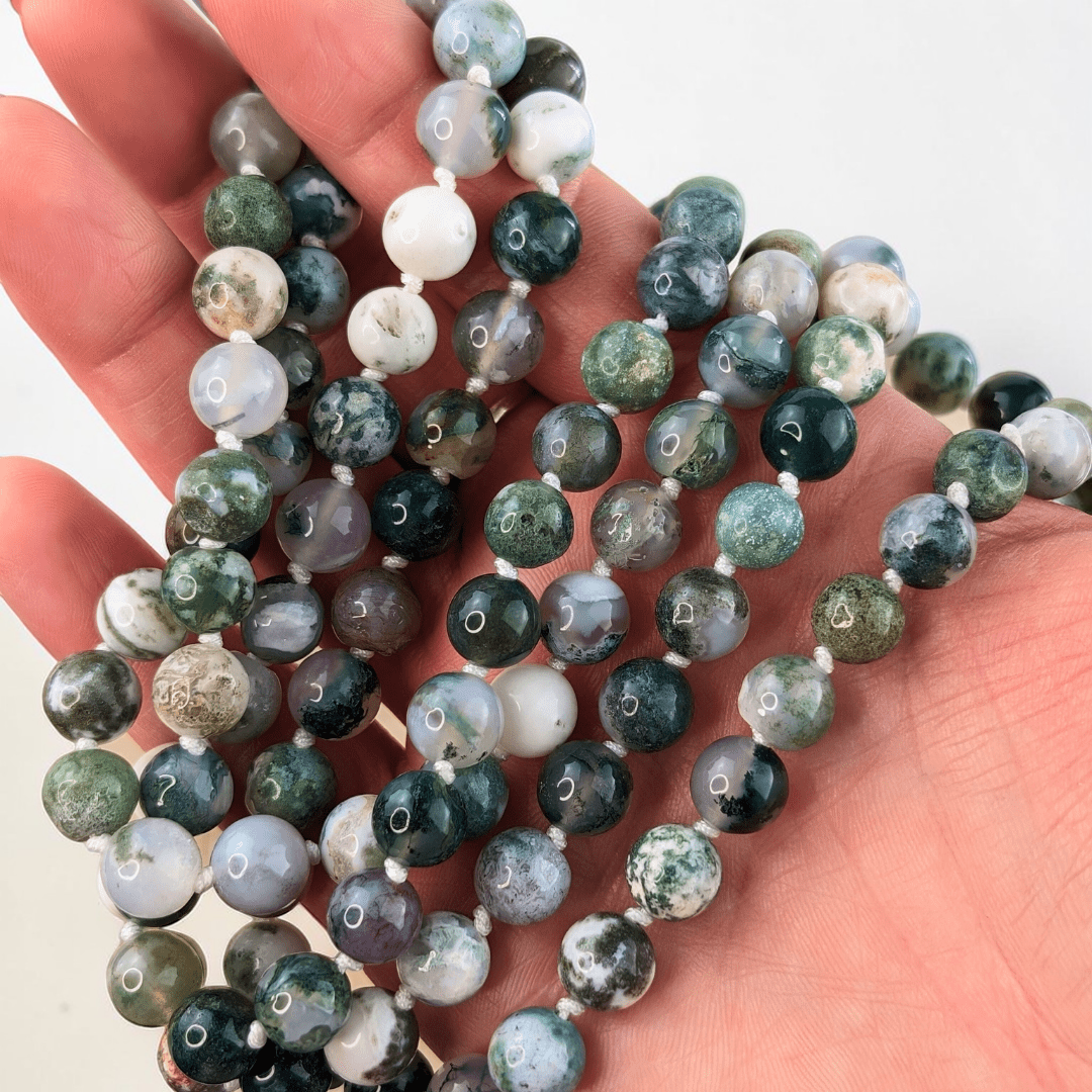 Tree Agate Mala and Bracelet Set image 4 wholesale product photo by Akasha Wholesale